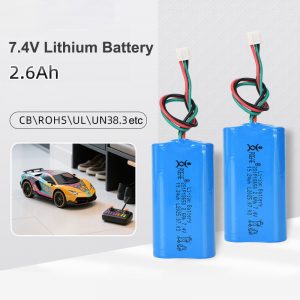 7.4V 2600mAh Remote Control Model Toy Car Battery Electronic Equipment Temperature Detector Lithium Ion Batteries Pack