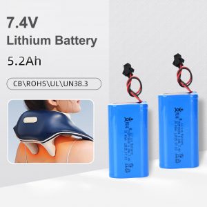 7.4V 5200mAh 18650 Cervical Massage Lithium Ion Batteries Pack with KC Certification