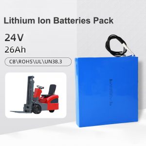 Custom 24V 26Ah18650 Lithium Ion Batteries Pack for Small Electric Forklift Electric Bicycle Electric Assist Vehicle