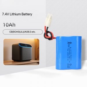 18650 7.4V 10Ah Lithium Ion Batteries Pack for Speakers Stage Lights Advertising Machine Fishing Boats